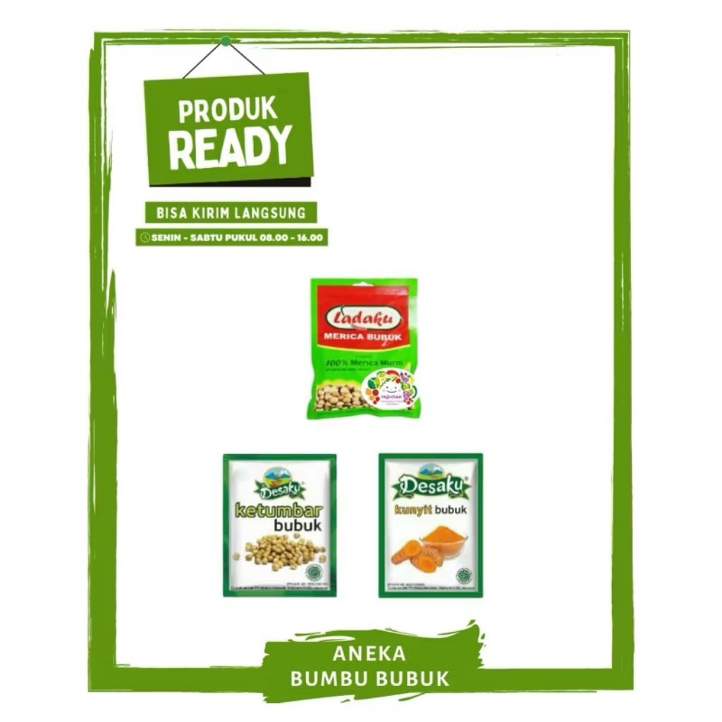 

Merica Bubuk / Ketumbar Bubuk / Kunyit Bubuk / Bumbu Masak On Mallahrizwa