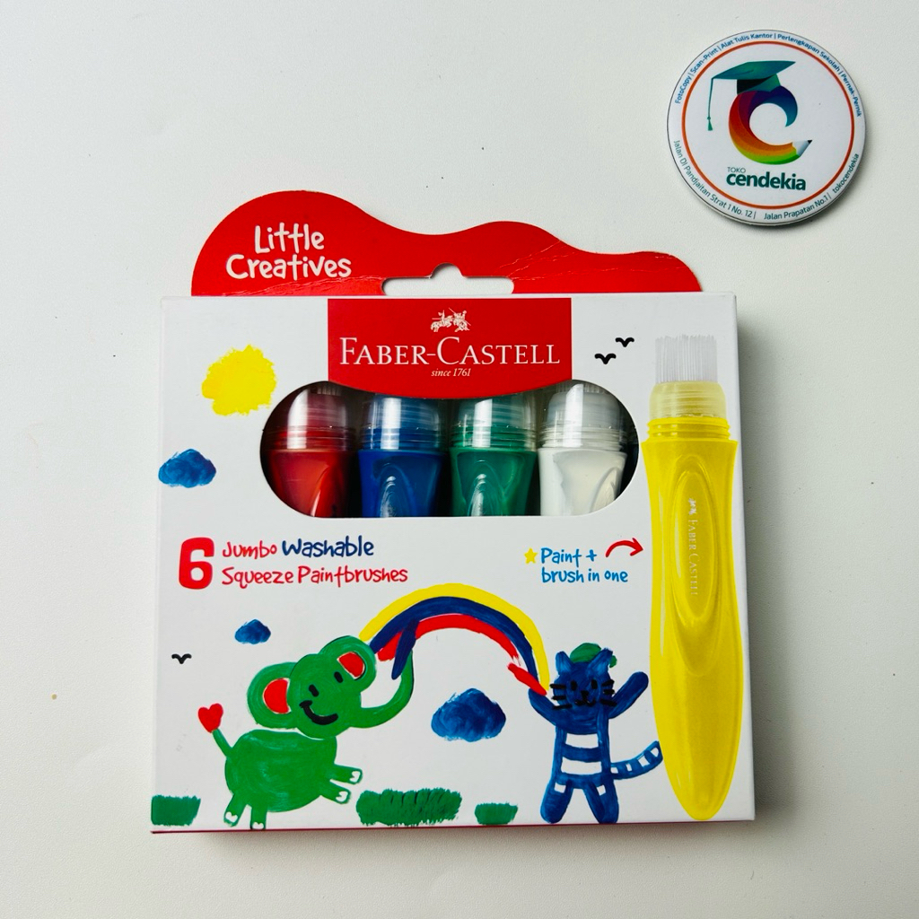 

Jumbo Washable Squeeze Paintbrushes FABER CASTELL Little Creatives