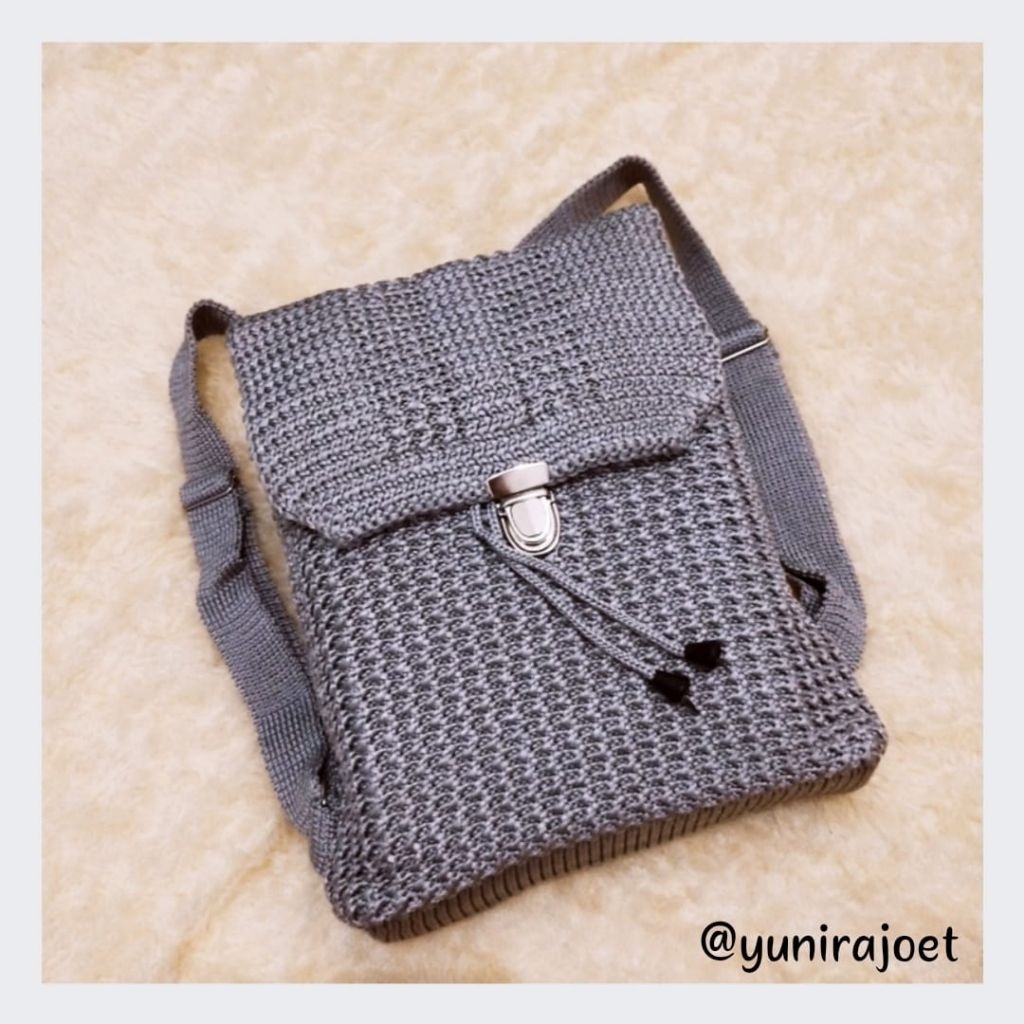 tas ransel rajut/ tas ransel serut /tas