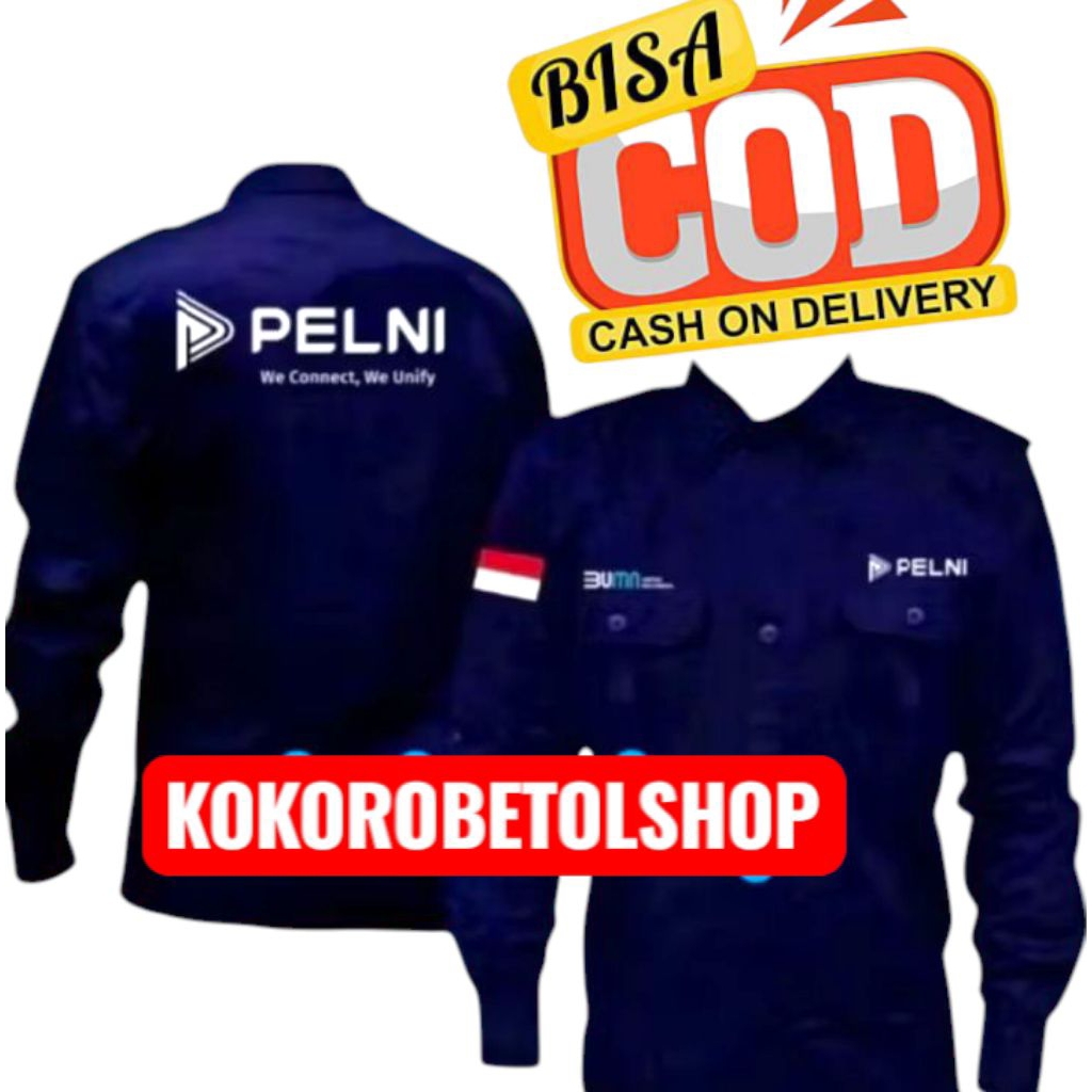 KEMEJA BUMN PT PELNI PERSERO COSTUM BORDIR KEMEJA PDH KANTONG DUA