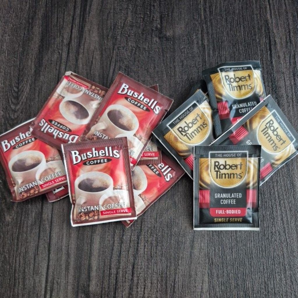

Robert Timms Granulated Coffee Full Bodied Single Serve Bushells Coffee Instant Kopi Instan