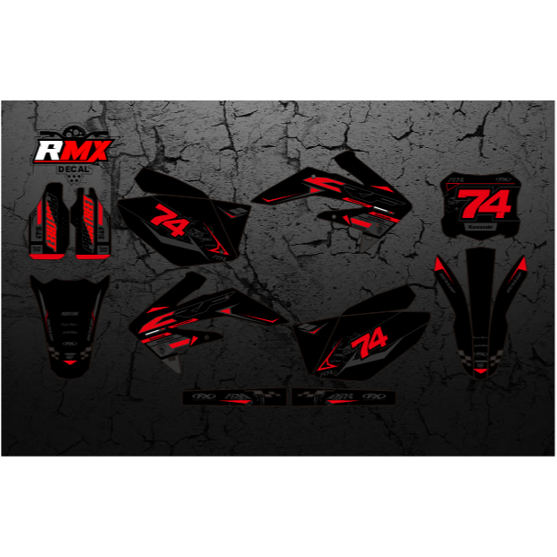 DECAL CRF 250 X FULLBODY (008) DEKAL STIKER CRF 250X HITAM MERAH, KUNING, HIJAU, BIRU TUA/MUDA, EMAS