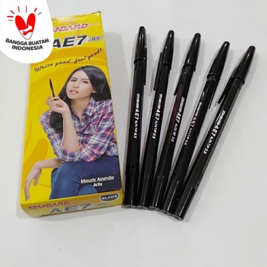 

1pcs PULPEN STANDART AE7 // BOLPOINT STANDART AE7 HITAM