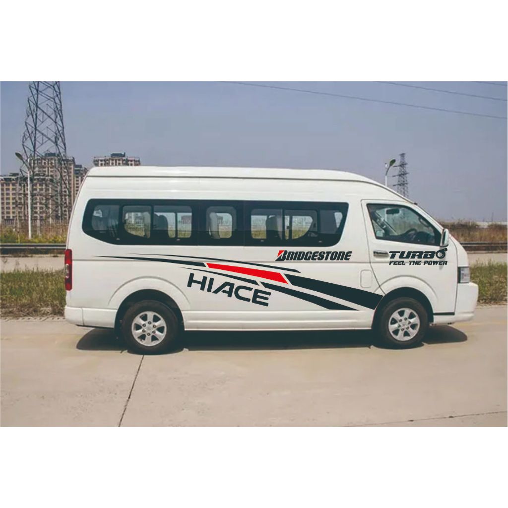 promo stiker mobil toyota hiace cutting stiker lis bodi samping keren terbaru mobil all bnew hiace
