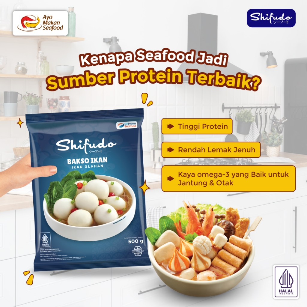 

SHIFUDO Bakso Ikan - Fish Ball 200gram Shifudo - Kheiza Frozen