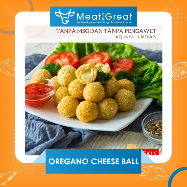 

Oregano Cheese Ball Dipmeals – Bola Keju Gurih | Frozen Tanpa MSG – Meat & Great