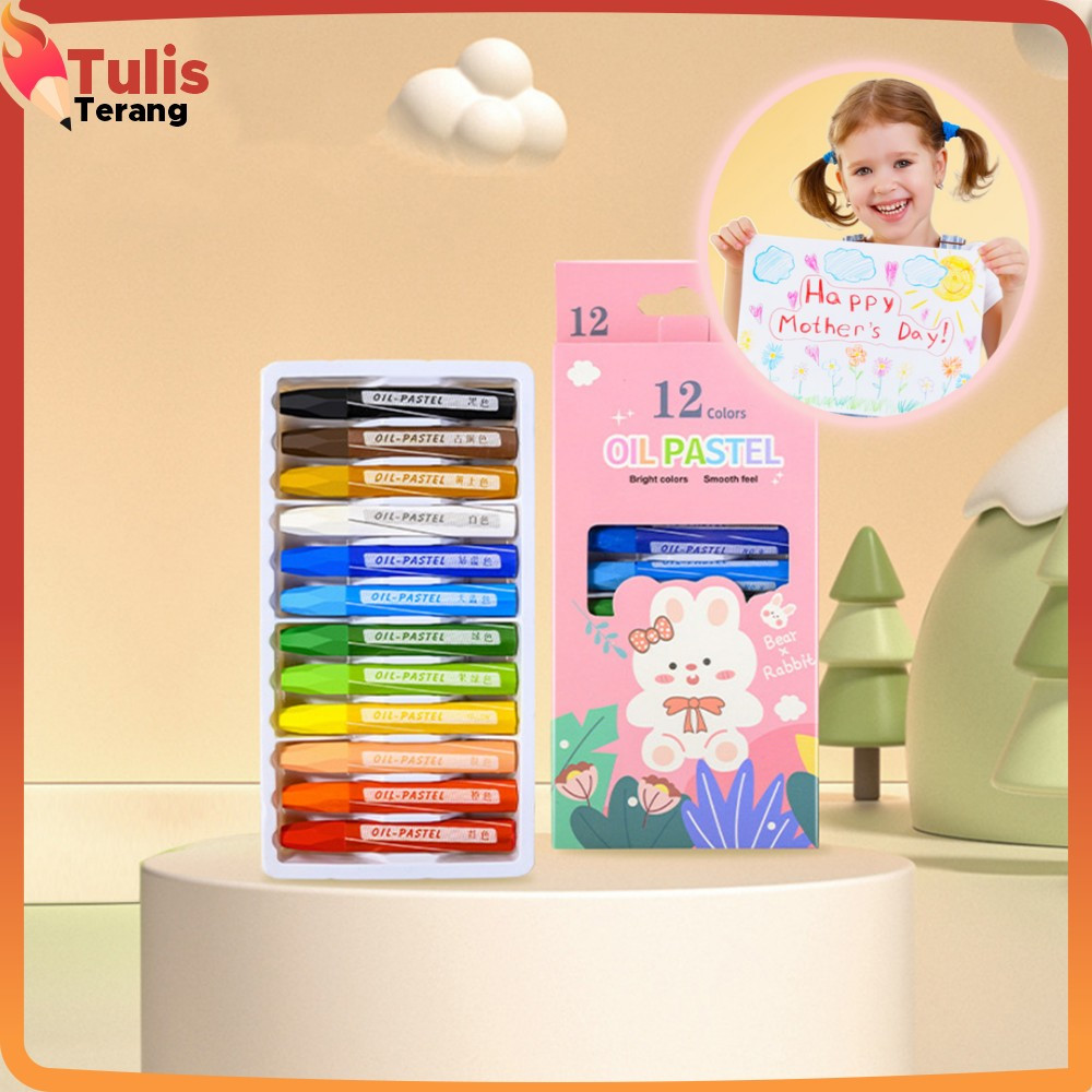 

EC Krayon Minyak Isi 12 Warna Motif Kartun / Crayon Oil Pastel Perlengkapan Mewarnai Anak / Set Krayon Pigmentasi Tinggi Aman Untuk Anak Tulis Terang A99