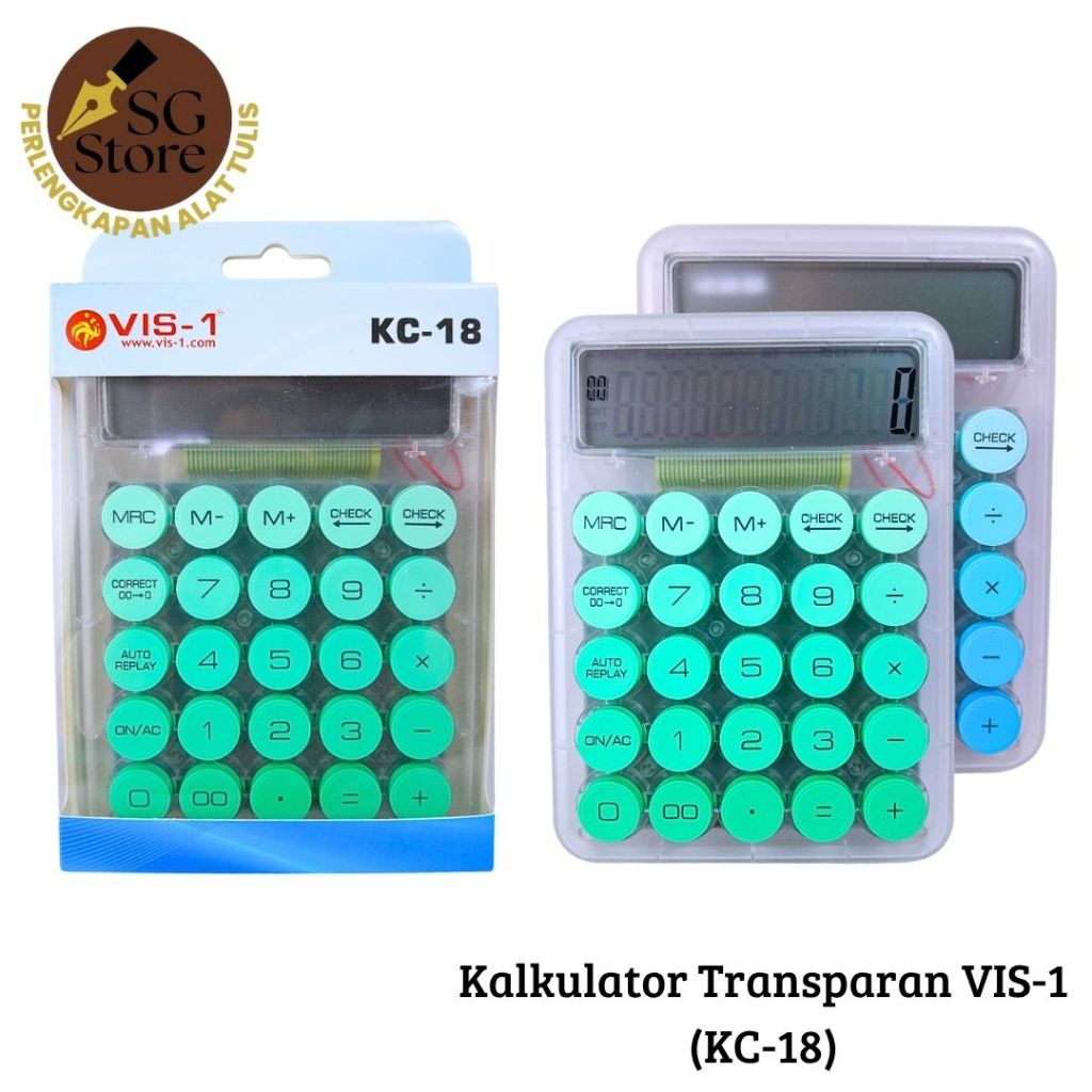 

Kalkulator Transparant 12 Digit kode KC-18 / Alat Hitung / Calculator