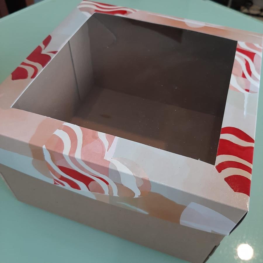 

Dus cake love box tempat roti mika ukuran 25