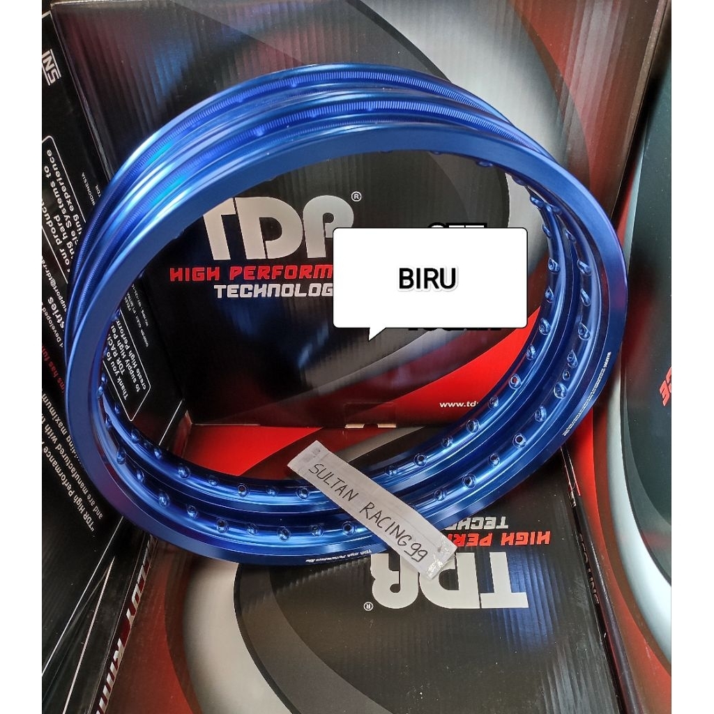 Velg TDR W Shape 160+185 Ring 17 Biru Blue 1 set