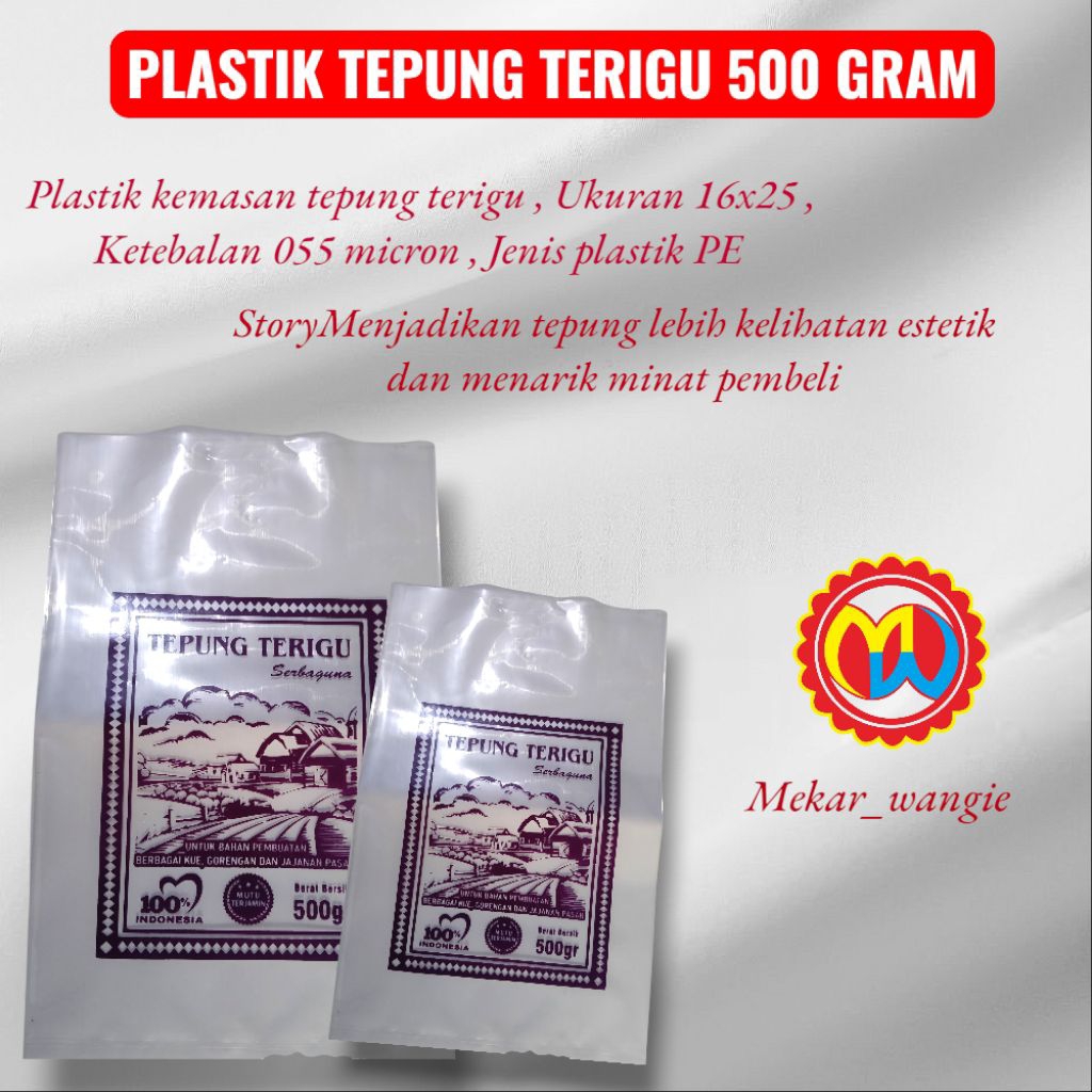 PLASTIK TEPUNG TERIGU 500 GRAM