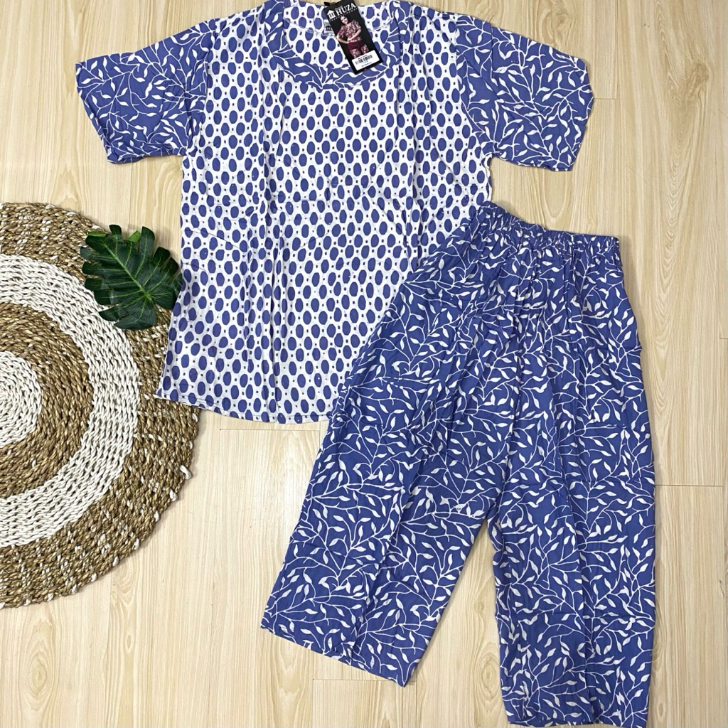 (H7) Batik Huza Setelan Celana 3/4 (ABG)