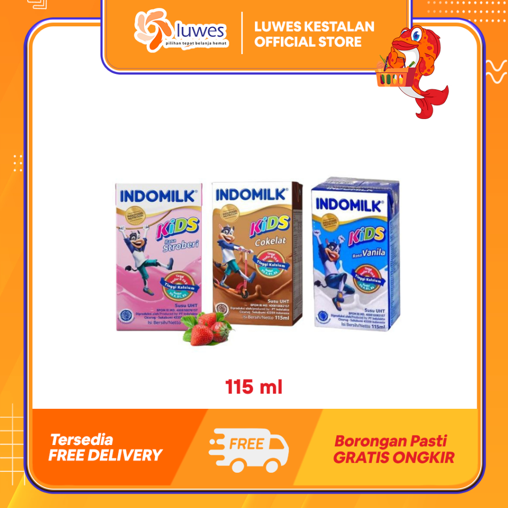 

SUSU INDOMILK 115ML COKLAT / VANILA / STRAWBERRY ( 5 x 115ml )