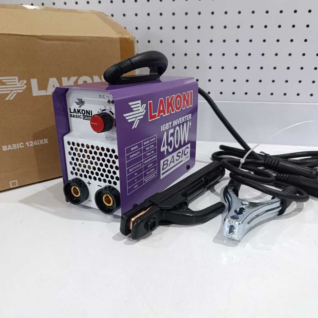 Mesin Las LAKONI 450 Watt Basic 124ix - LAKONI IGBT INVERTER 450 WATT Trafo Las Lakoni Tinggal Pakai