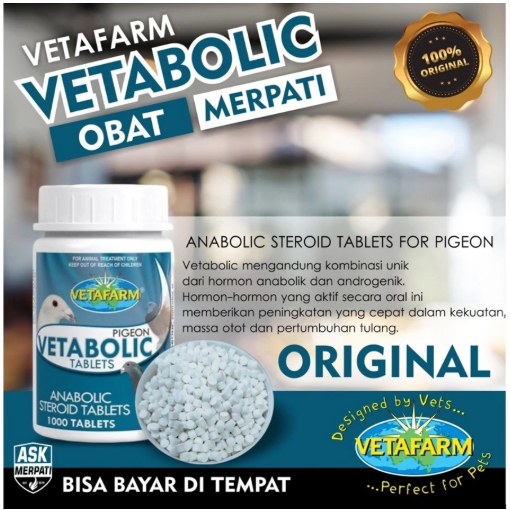 VETABOLIC VETAFARM DOPING VITAMIN MERPATI BALAP STAMINA ECER PER BUTIR