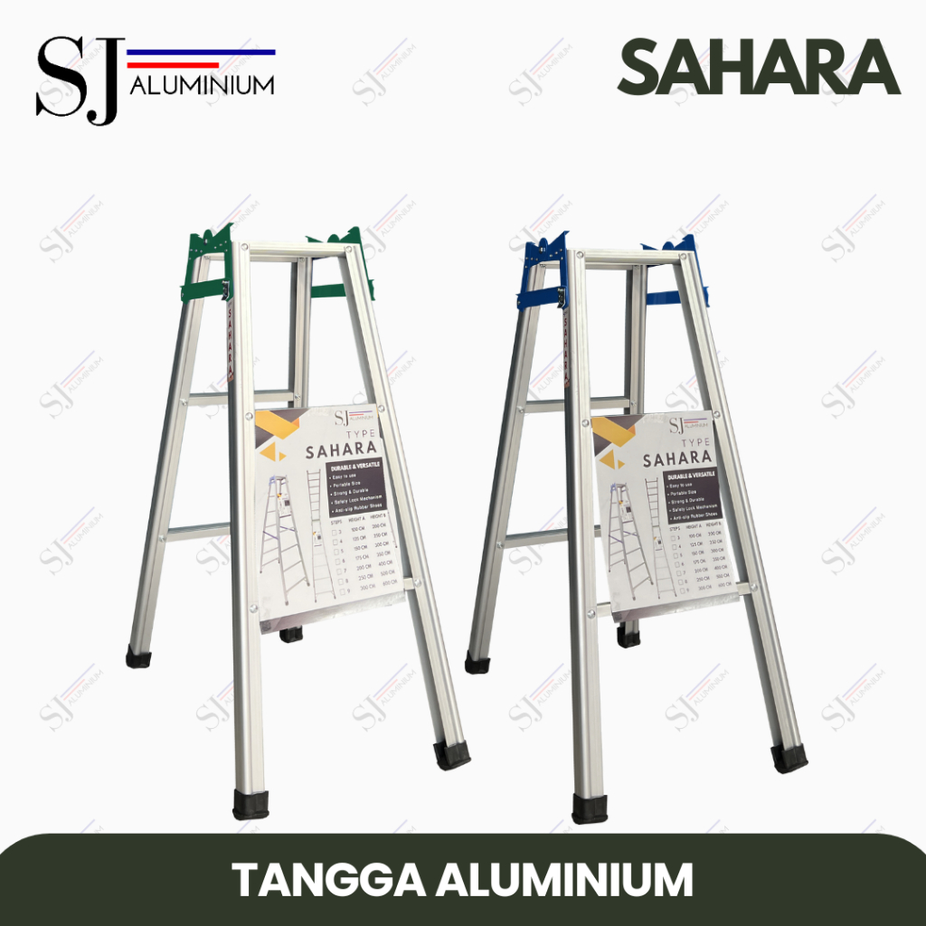 [SJA] SAHARA - Tangga Lipat Aluminium / Tangga Aluminium Lipat / Tangga Jumbo Multifungsi - Ukuran 1