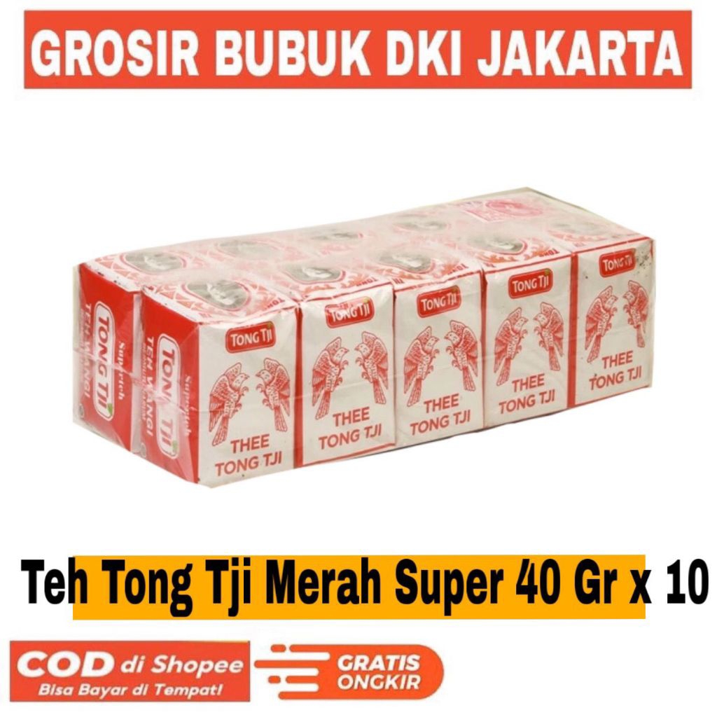 

Teh Tong Tji Merah Super 40gr isi 10 Bungkus Teh Tong Ji