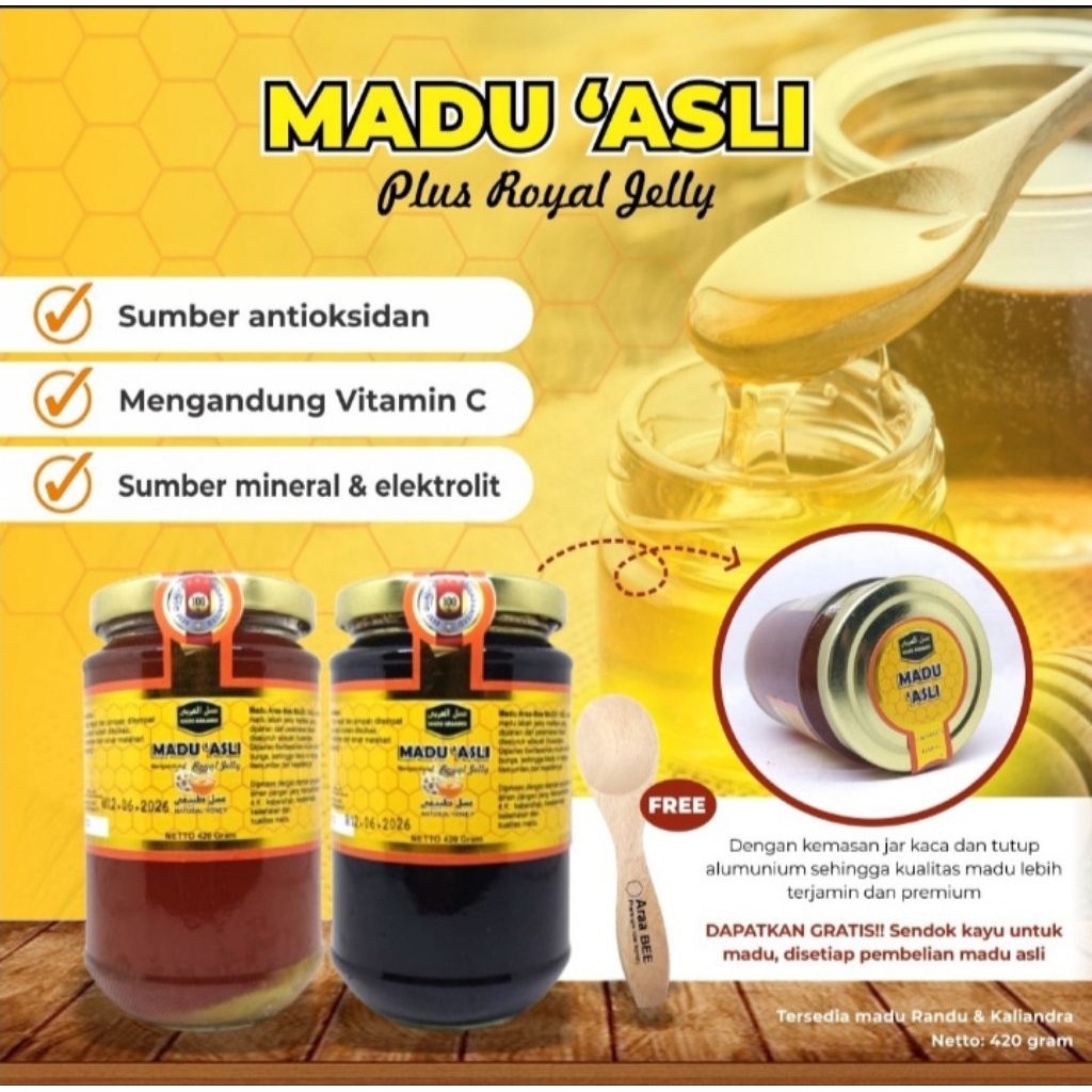 

Madu Asli plus royal jelly 100% murni
