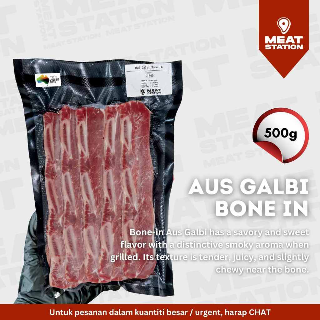 

AUS Galbi Bone In Th.6mm / AUS Shortribs (Ada Tulangnya) 500g
