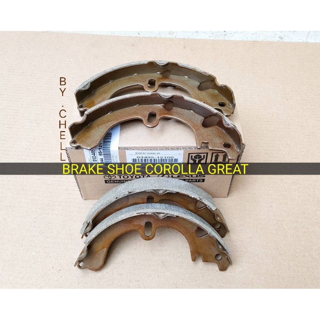 kampas rem belakang corolla great / brake shoe corolla great
