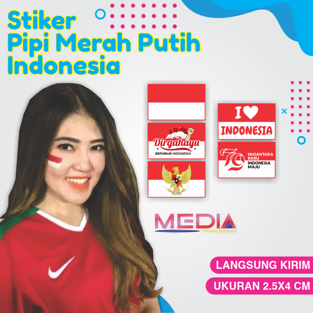 

[100 pcs] STICKER / STIKER PIPI BENDERA MERAH PUTIH 17 AGUSTUSAN / INDONESIA