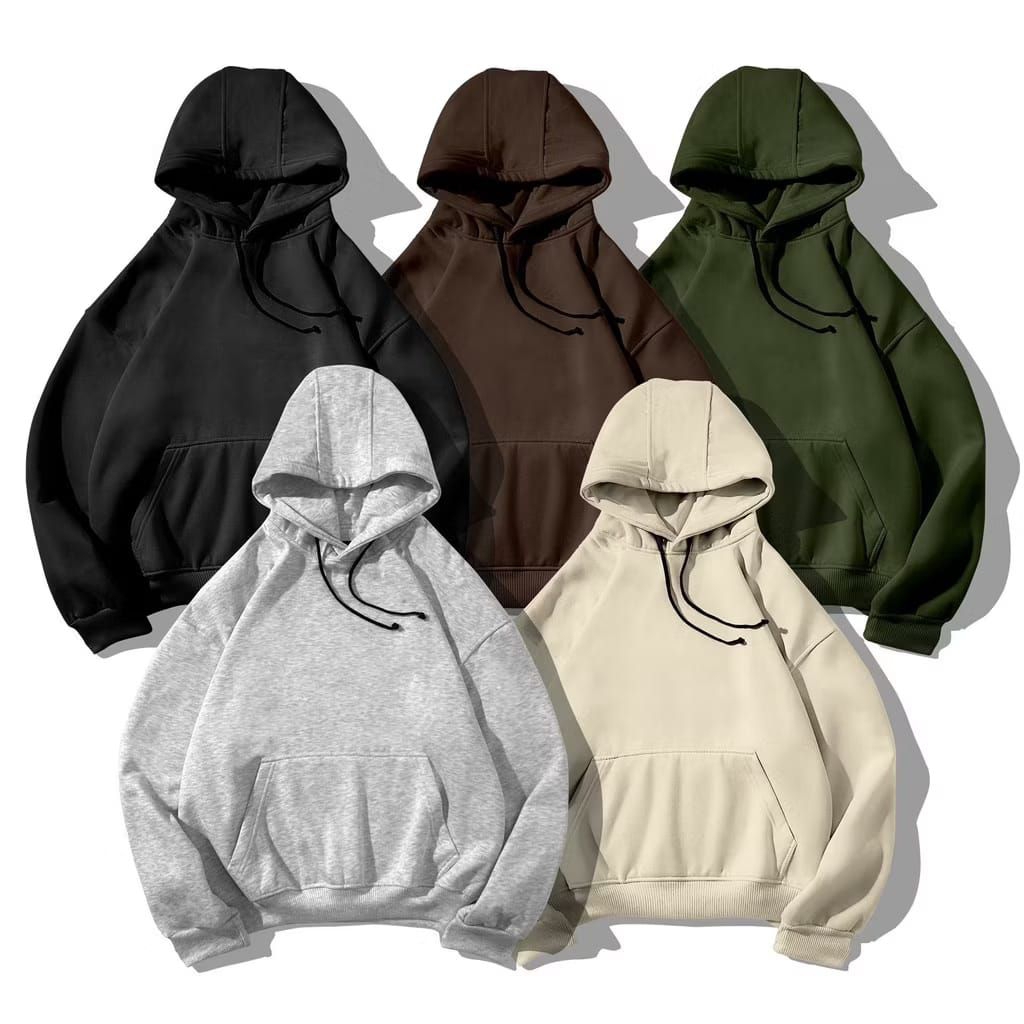 hoodie polosan bahan fleece