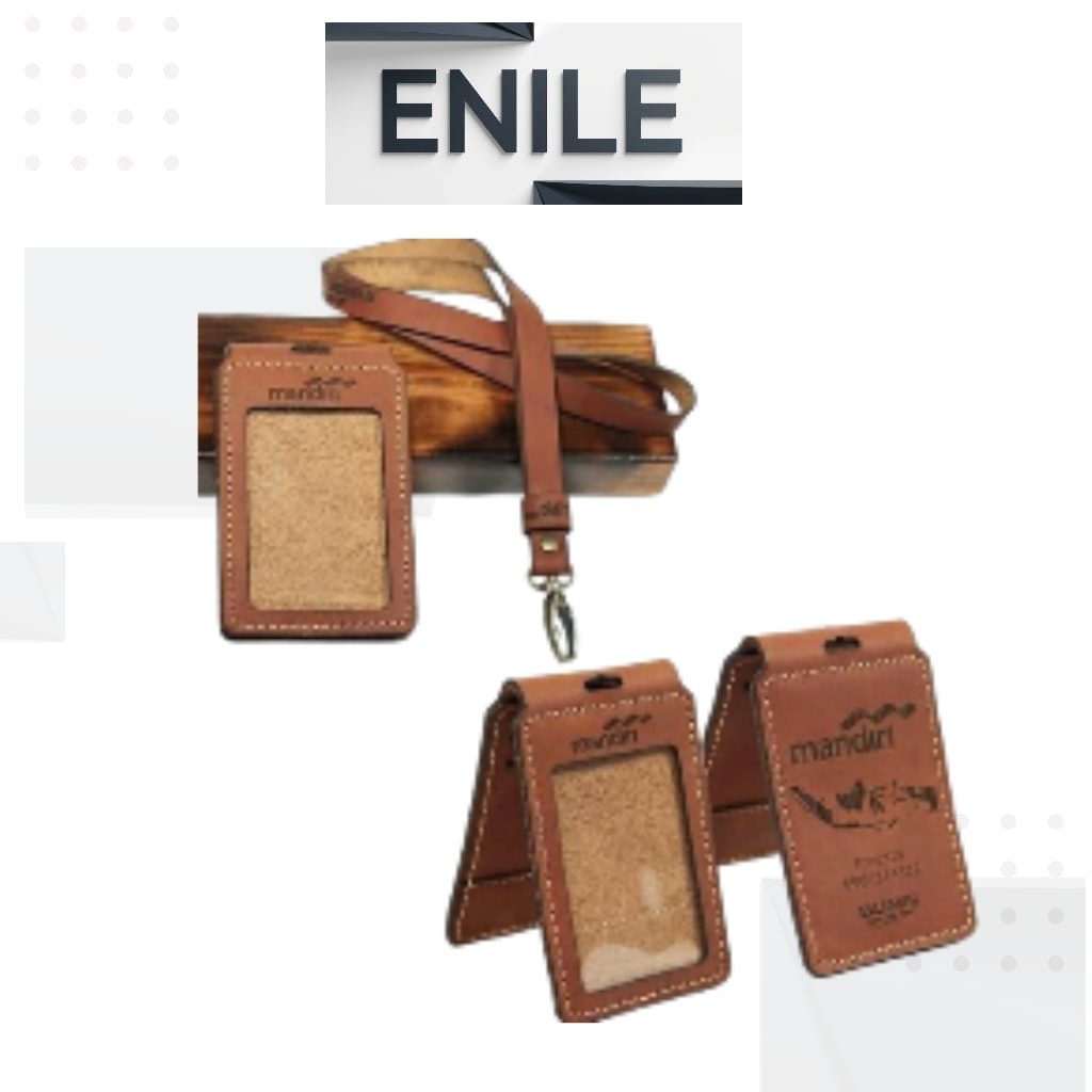 

ENILE Holder id card kulit asli sapi free custom nama dan logo
