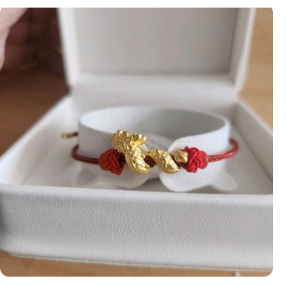 Gelang emas 24 k hongkong naga lilit