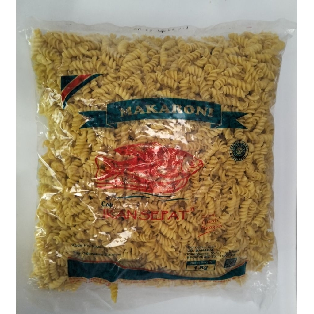 

Makaroni Spiral Mentah IKAN SEPAT 1KG
