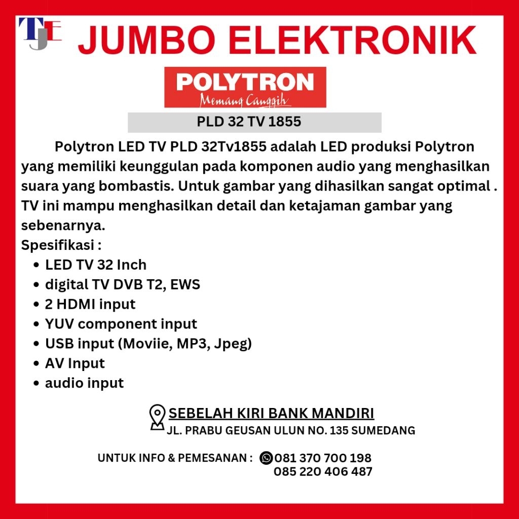 LED TV 32 DIGITAL POLYTRON+ SPEAKER TOWER