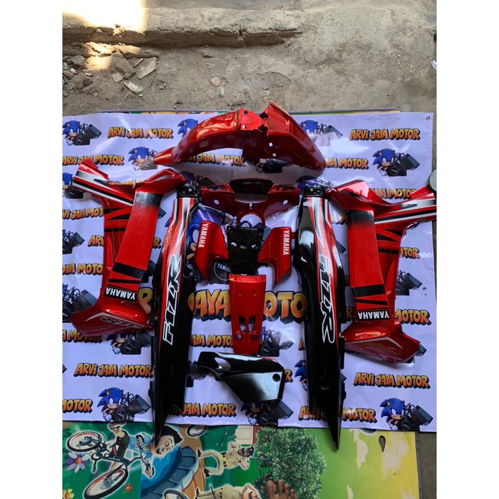 COVER BODY HALUS FULLSET MERAH MAROON FIZR