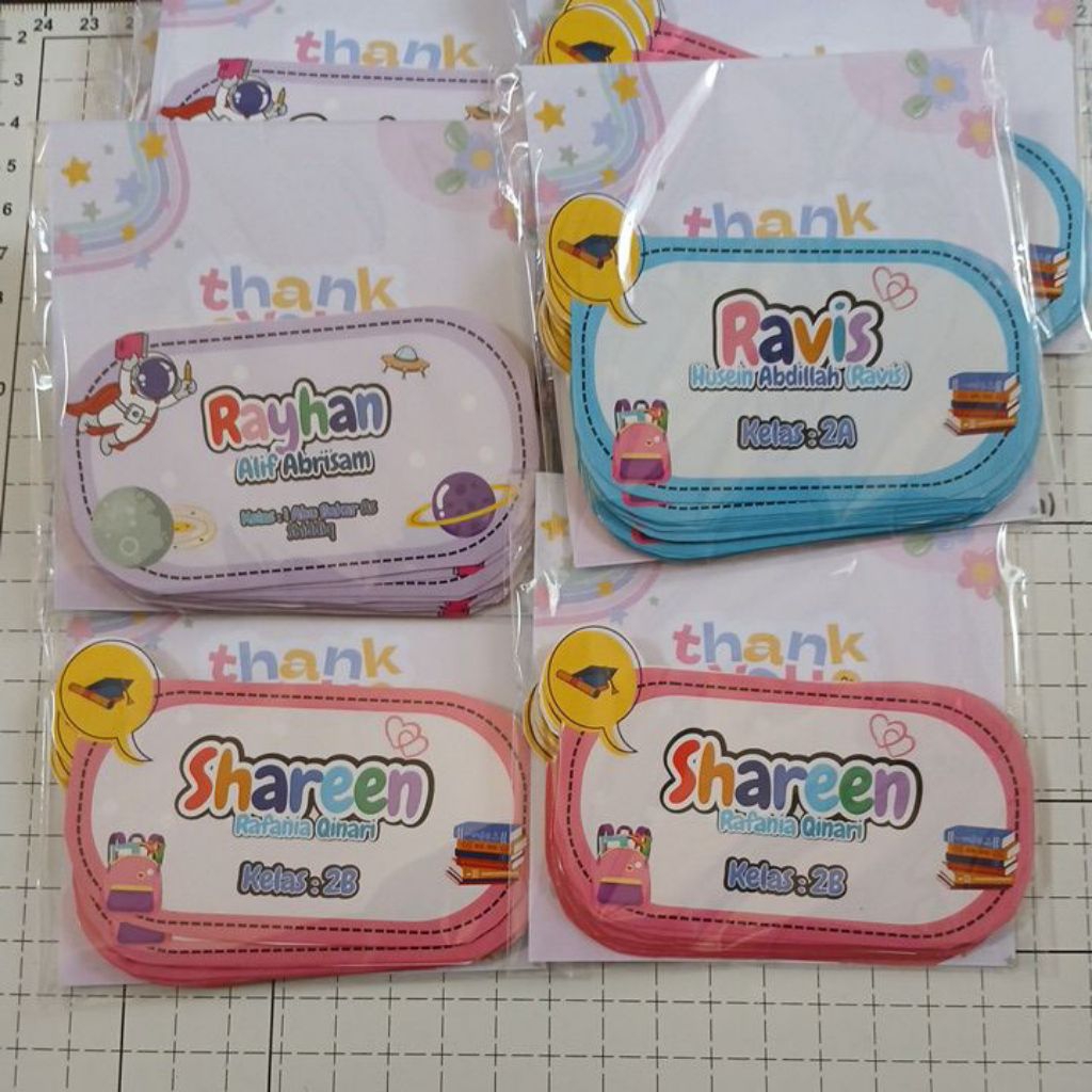 

[Tanpa PO/Langsung Jadi] Stiker Nama dan Mata Pelajaran
