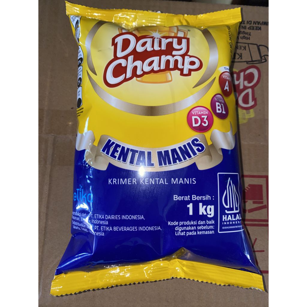 

Dairy Champ Krimer Kental Manis 1kg – Creamy & Gurih, Cocok untuk Kopi & Roti