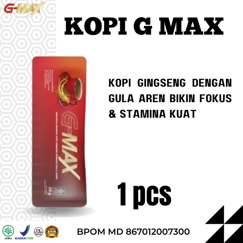 

SUPER Produk G Max Kopi Gingseng Dengan Gula Aren Bikin Fokus Dan Bikin Stamina Pria Jadi Kuat