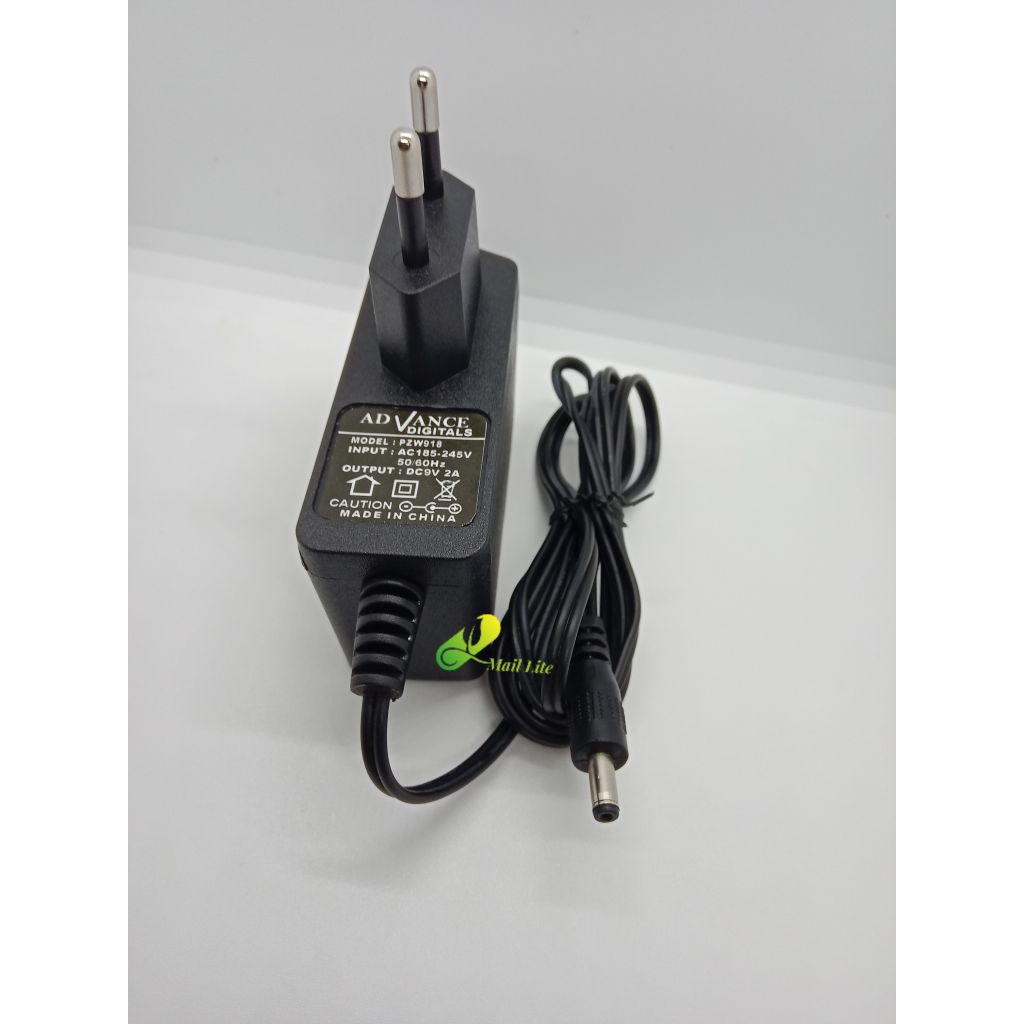Adaptor Speaker advance K1501 Jack kecil Model: PZW918 DC 9V ===2A