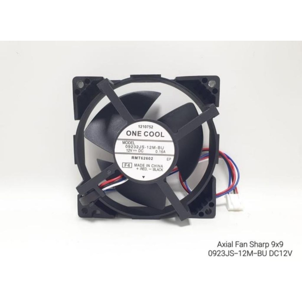 Motor Fan - Fan Motor Kulkas Sharp Inverter 4 Kabel 9x9cm DC 12V