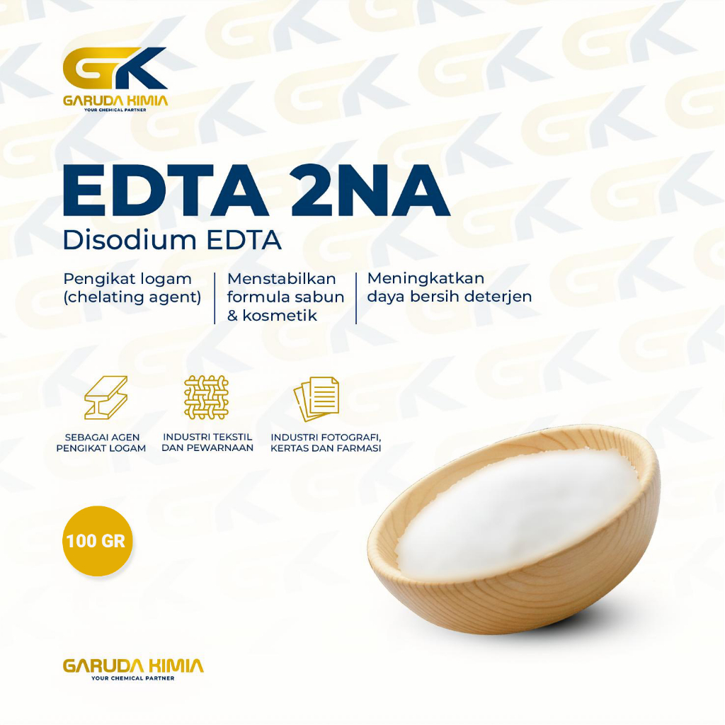 Edta 2NA 100 Gram / Disodium EDTA / Ethylenediaminetetraacetic acid disodium salt / Disodium ethylen