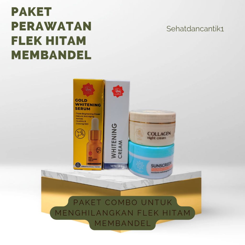 PAKET SKINCARE PERAWATAN FLEK HITAM MEMBANDEL VIVA