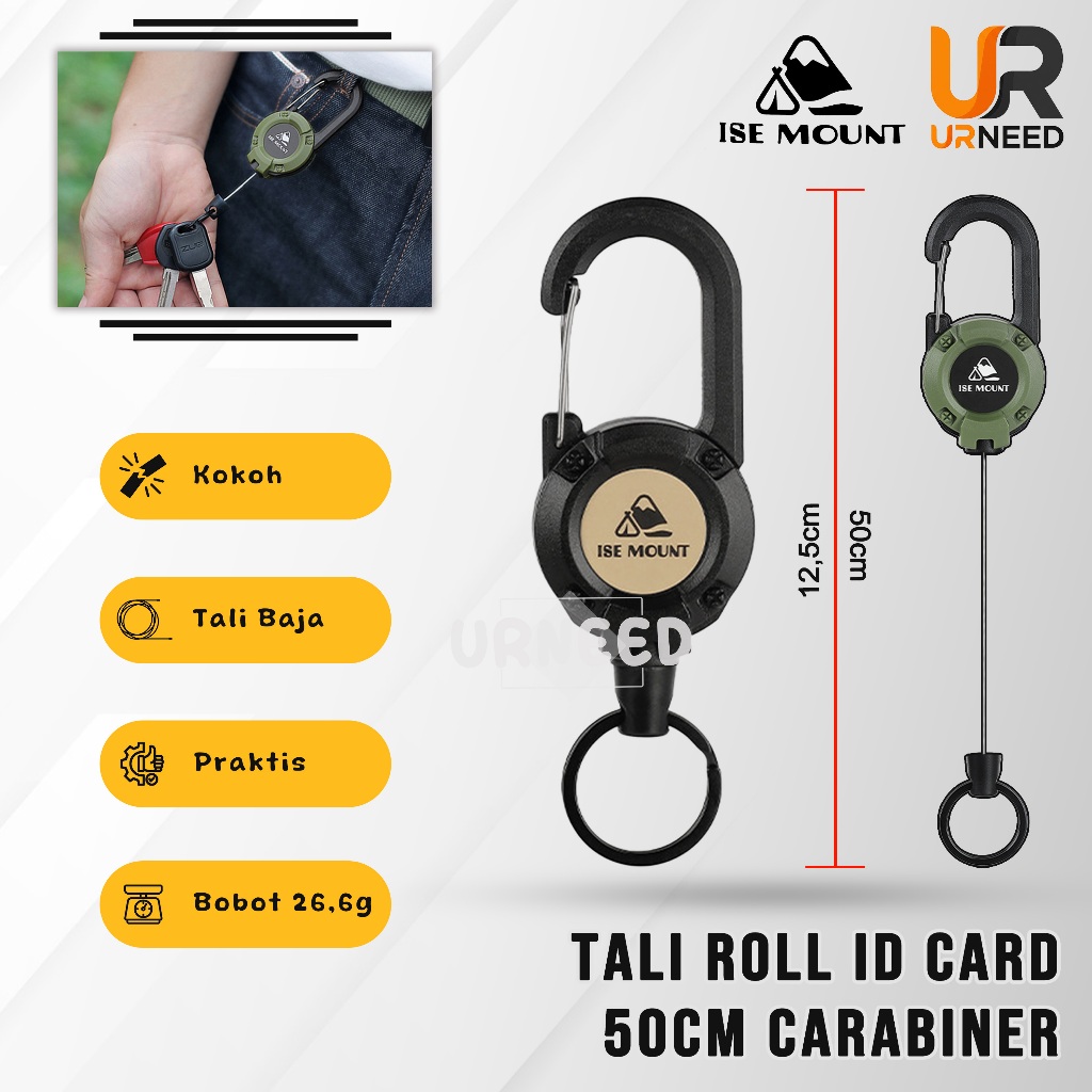 

Tali Roll Gantung ID Card Panjang 50 Cm Hook Carabinner