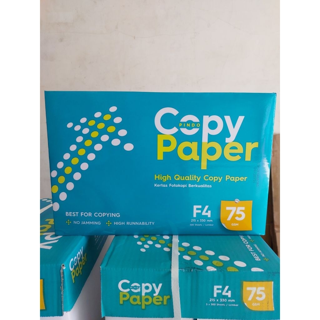 

Kertas hvs F4 merk COPY PAPER 75gram (Murah dan bagus)