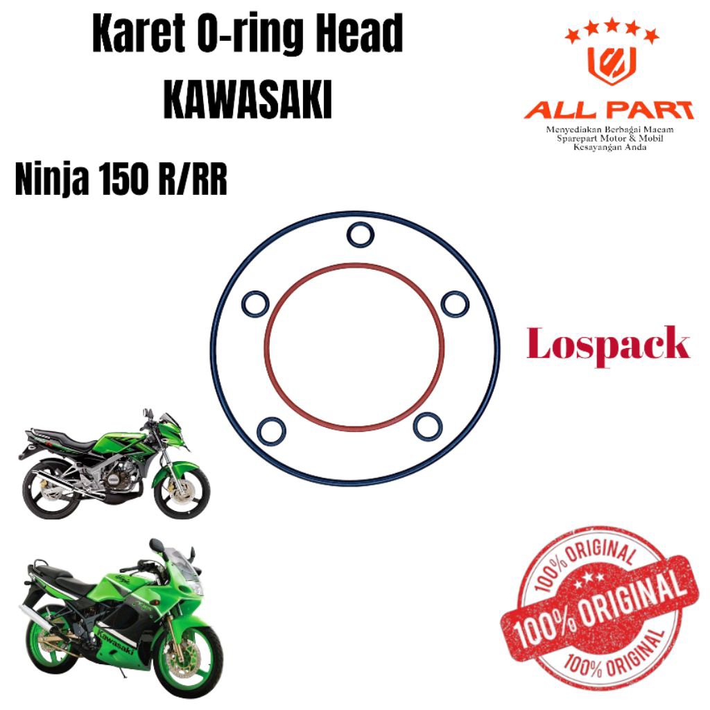 ( ORIGINAL) karet Oring seal head gasket kawasaki Ninja R ninja rr