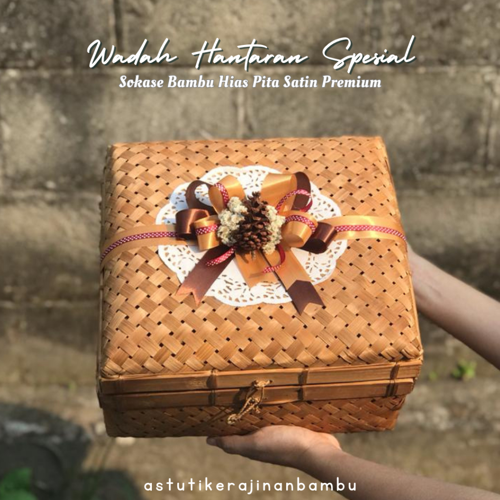 HANTARAN SOKASE BAMBU BOX JUMBO ANYAMAN BAMBU | Hantaran Bambu | Seserahan | Kotak Seserahan