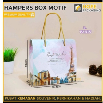 

Box Motif Paris / Tas Hampers Hadiah / Box Kue Kering 2 Toples per 500ml