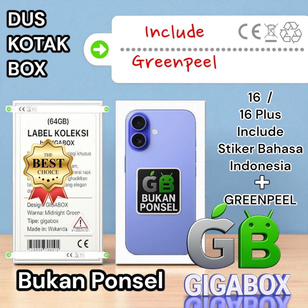 

(Best Choice) Dus | Kardus | Box 16 / 16 Plus - Tampilan Bahasa Indonesia + Greenpeel