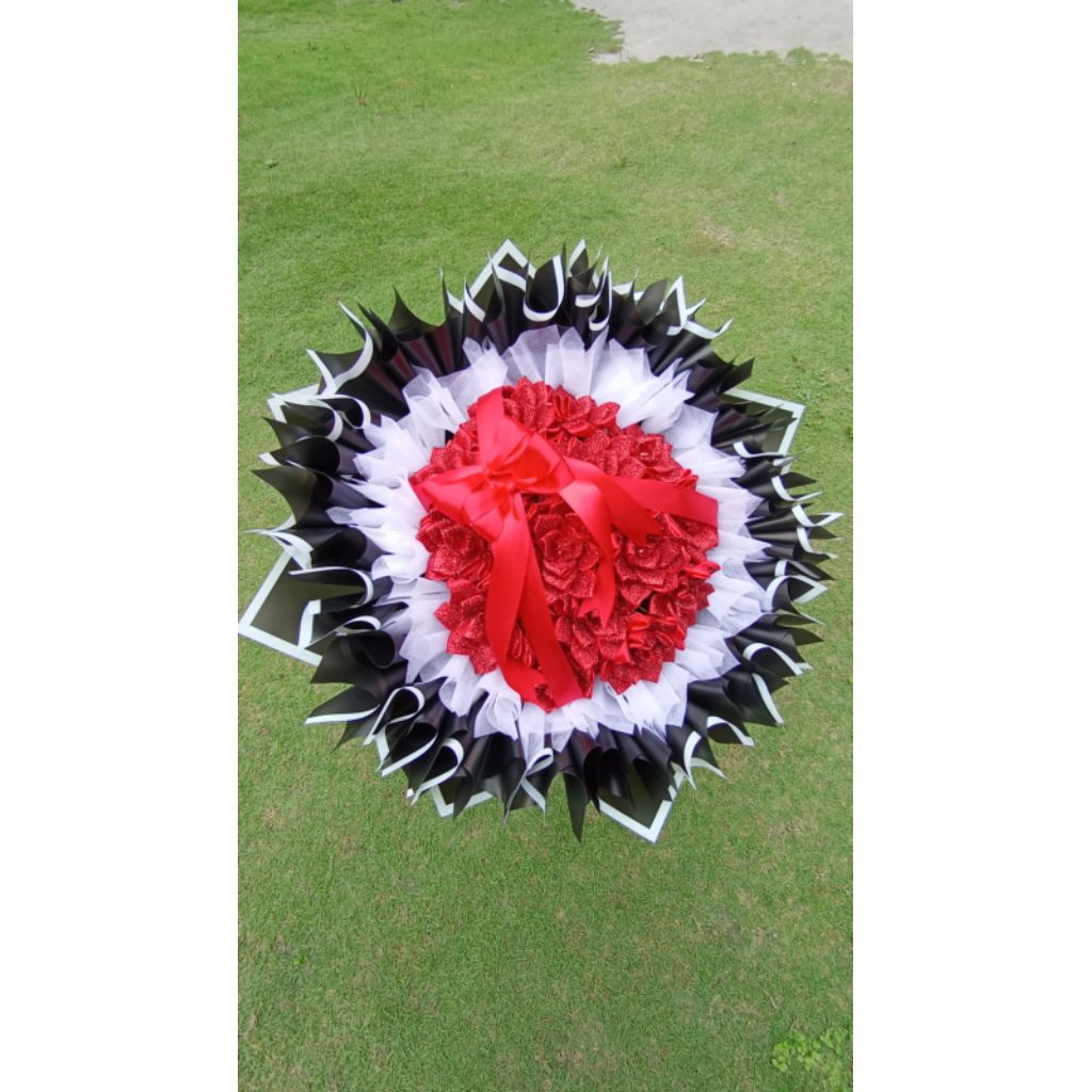 

Bucket Gembul Pita satin gliter