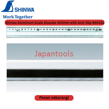 

4pcs Aluminum Scale Alusuke 300mm with Anti-Slip Shinwa #65331