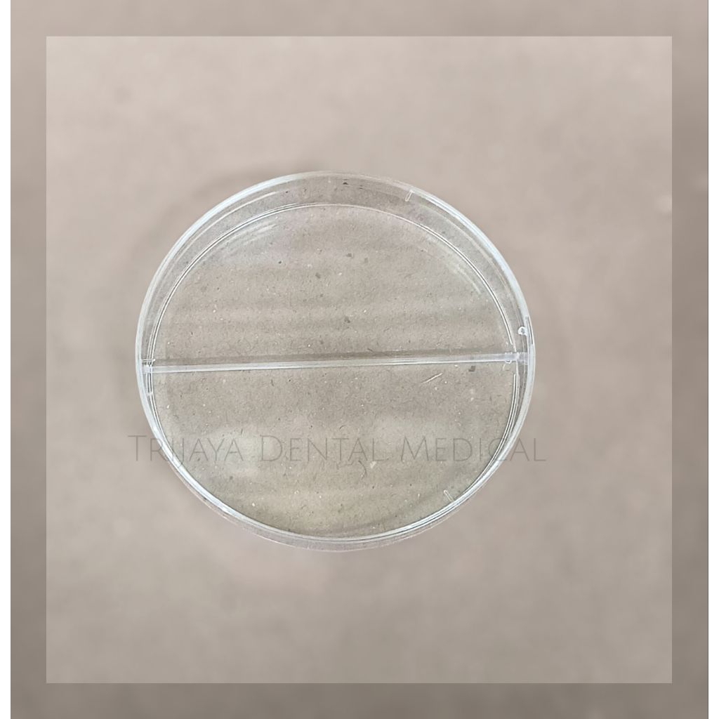 Trijaya Dental Medical Petridish sekat plastik/ Cawan Petri Plastik sekat