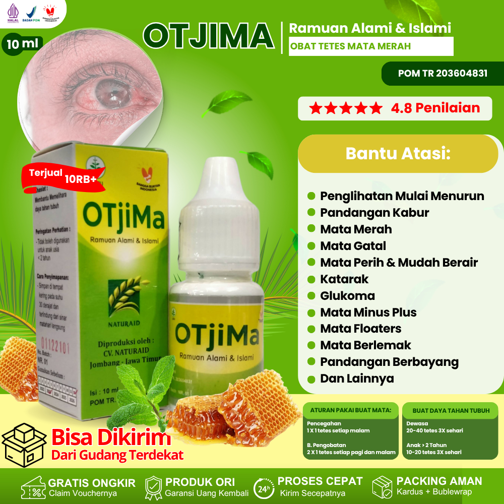(Terlaris) Tetes Mata Otjima Mengatasi Iritasi Mata Merah Gatal atau Rabun Katarak Plus Minus Cembun