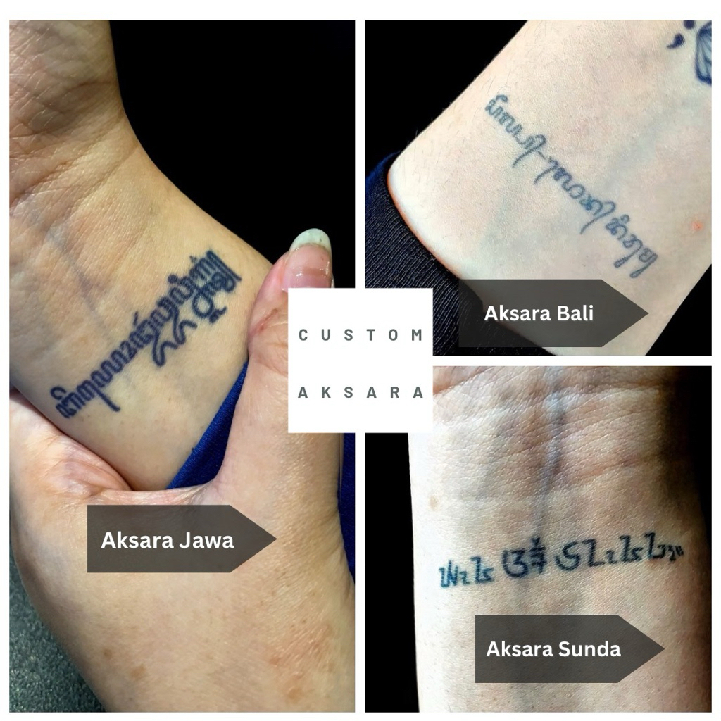 “Custom AKSARA JAWA CUDDLEINK Matte Ink Temporary Tattoo”