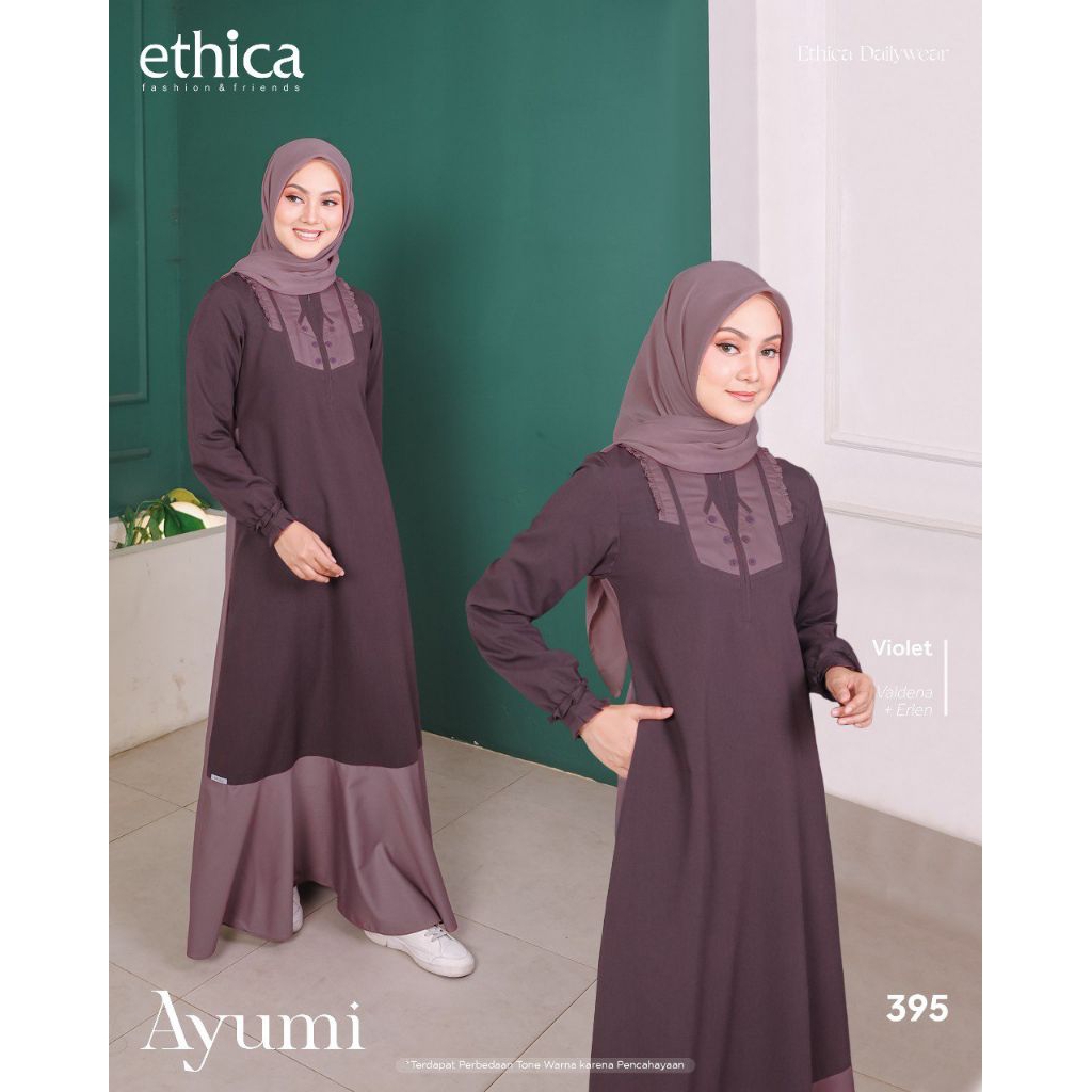 GAMIS TERBARU ETHICA 2025 - AYUMI 395 VIOLET - GAMIS KEKINIAN TERMURAH